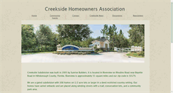 Desktop Screenshot of creeksidehoa.org